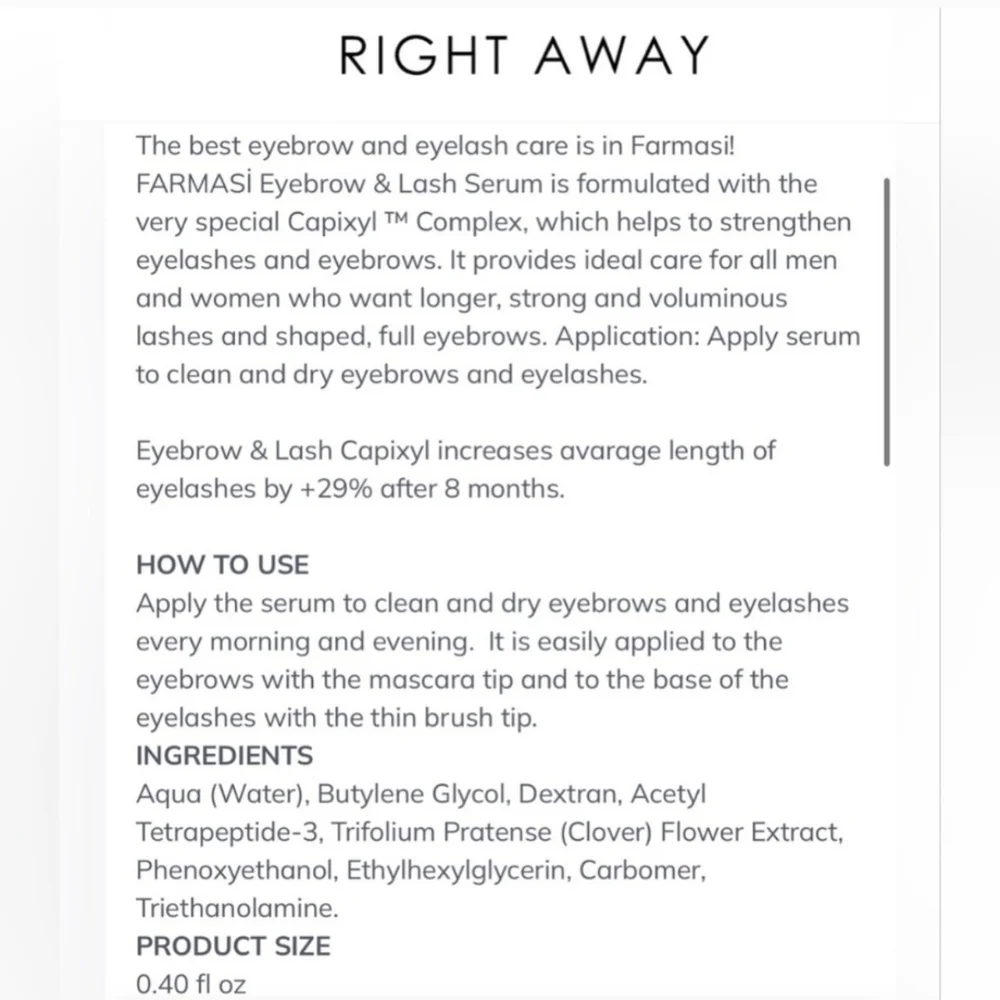 Farmasi Eyebrow & Lash Serum - Gold - Picture 8 of 9